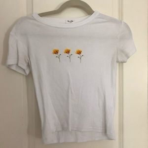 Urban Outfitters Cropped flower tee